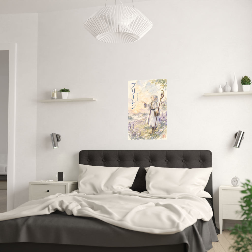 Frieren Fr12 Watercolor Anime Poster