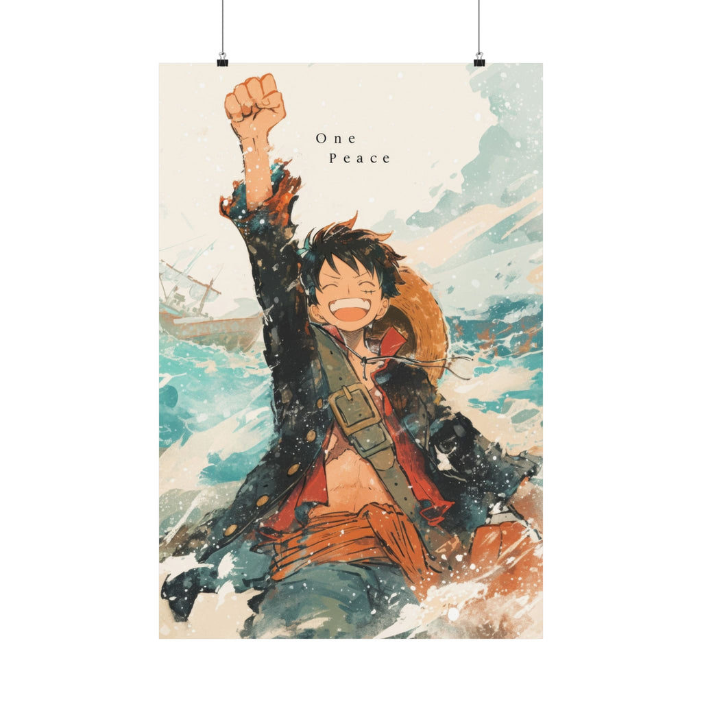 One Piece Luffy Water Anime Poster