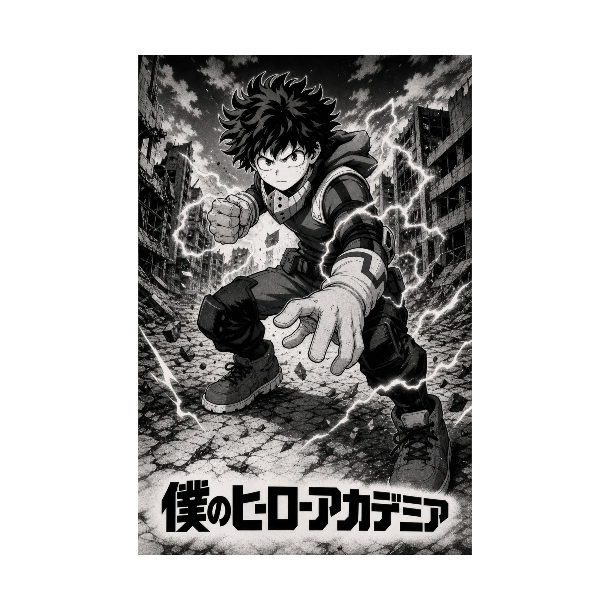 My Hero Academia G5 Deku Bw Manga Anime Poster