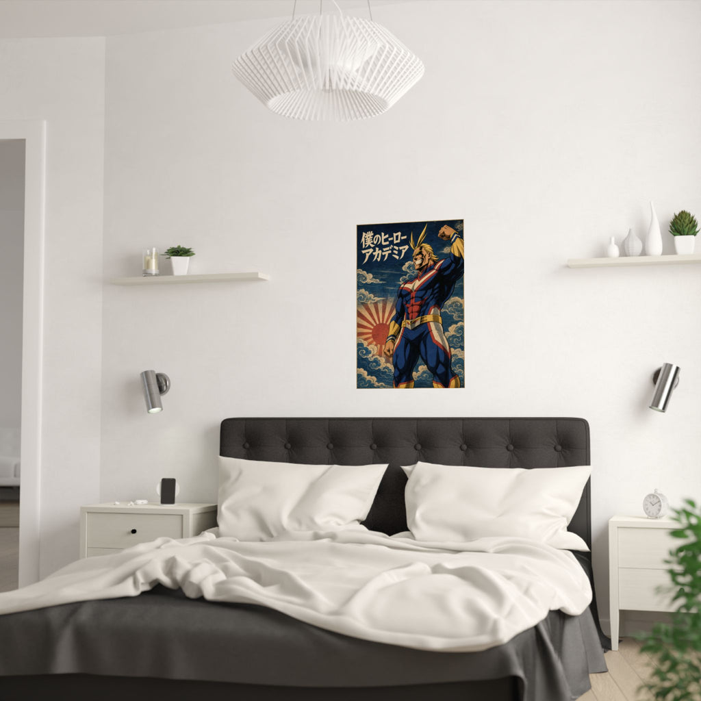 My Hero Academia G7 Allmight Ukiyoe Anime Poster