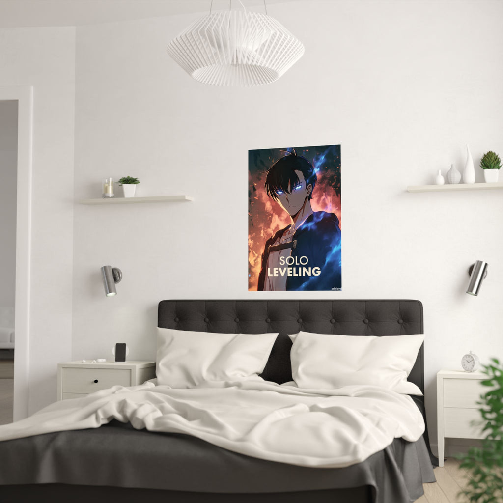 Solo Leveling Jinwoo Cave Anime Poster