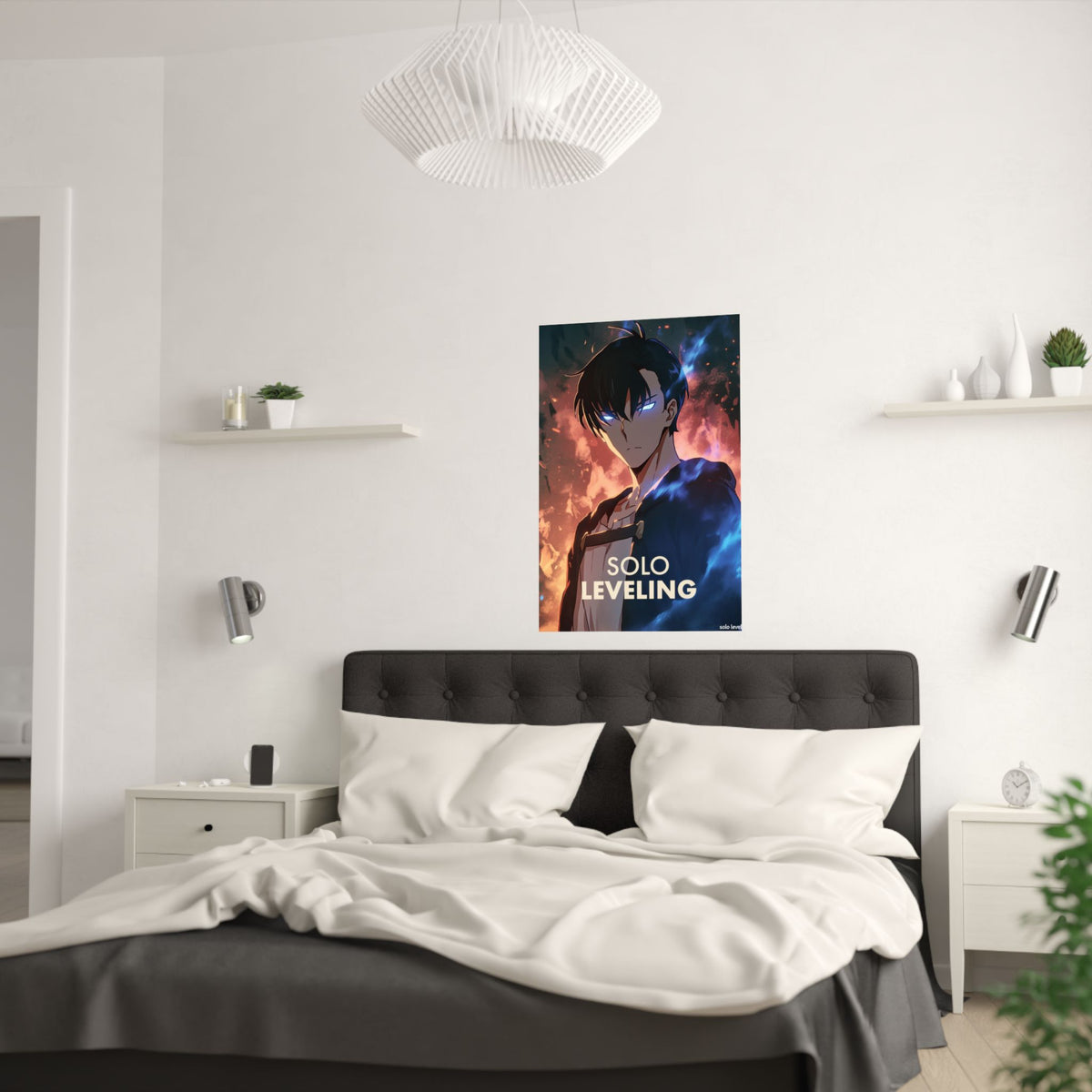 Solo Leveling Jinwoo Cave Anime Poster