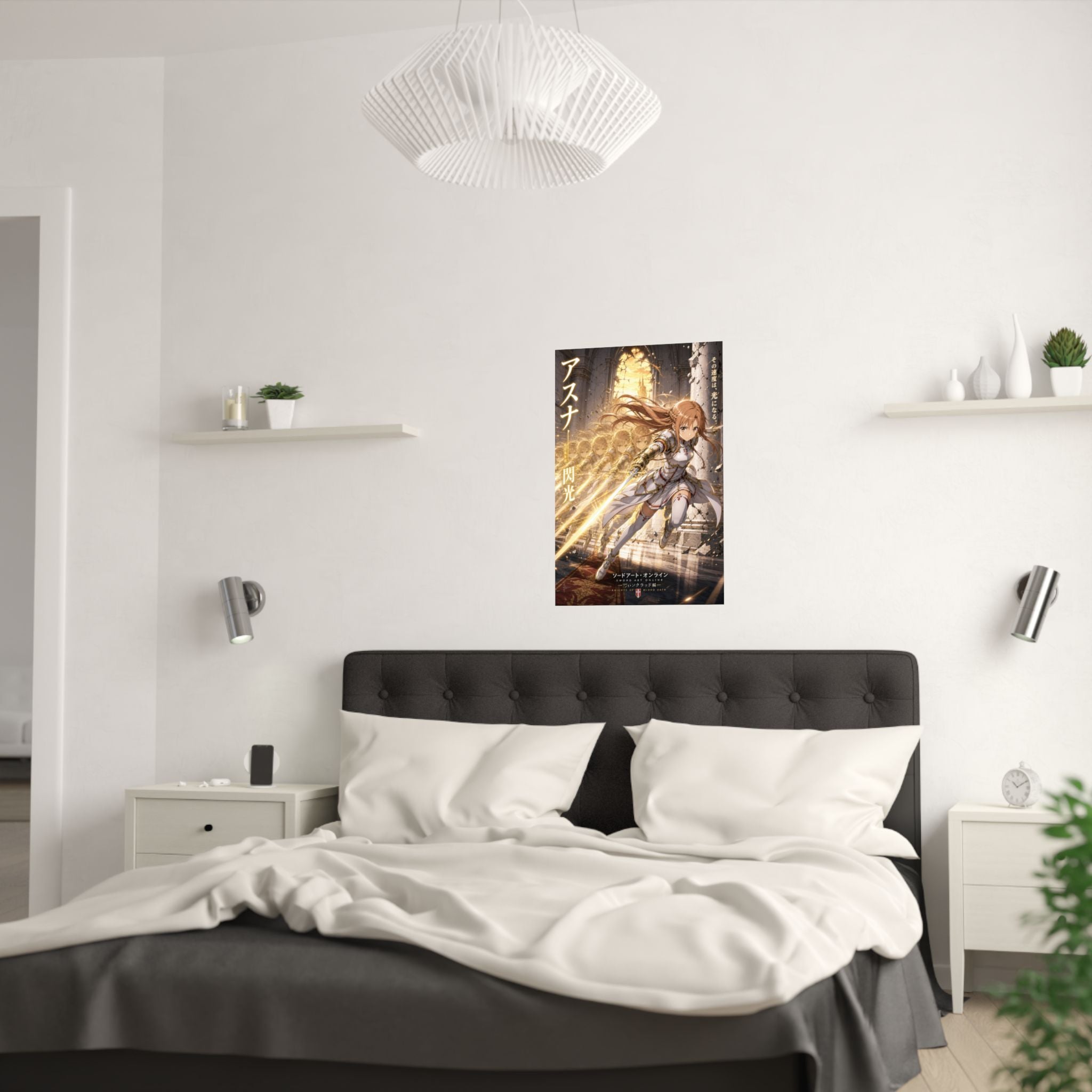 Sword Art Online Sao02 Asuna Flash Strike Dark Fantasy Key Visual Anime Poster