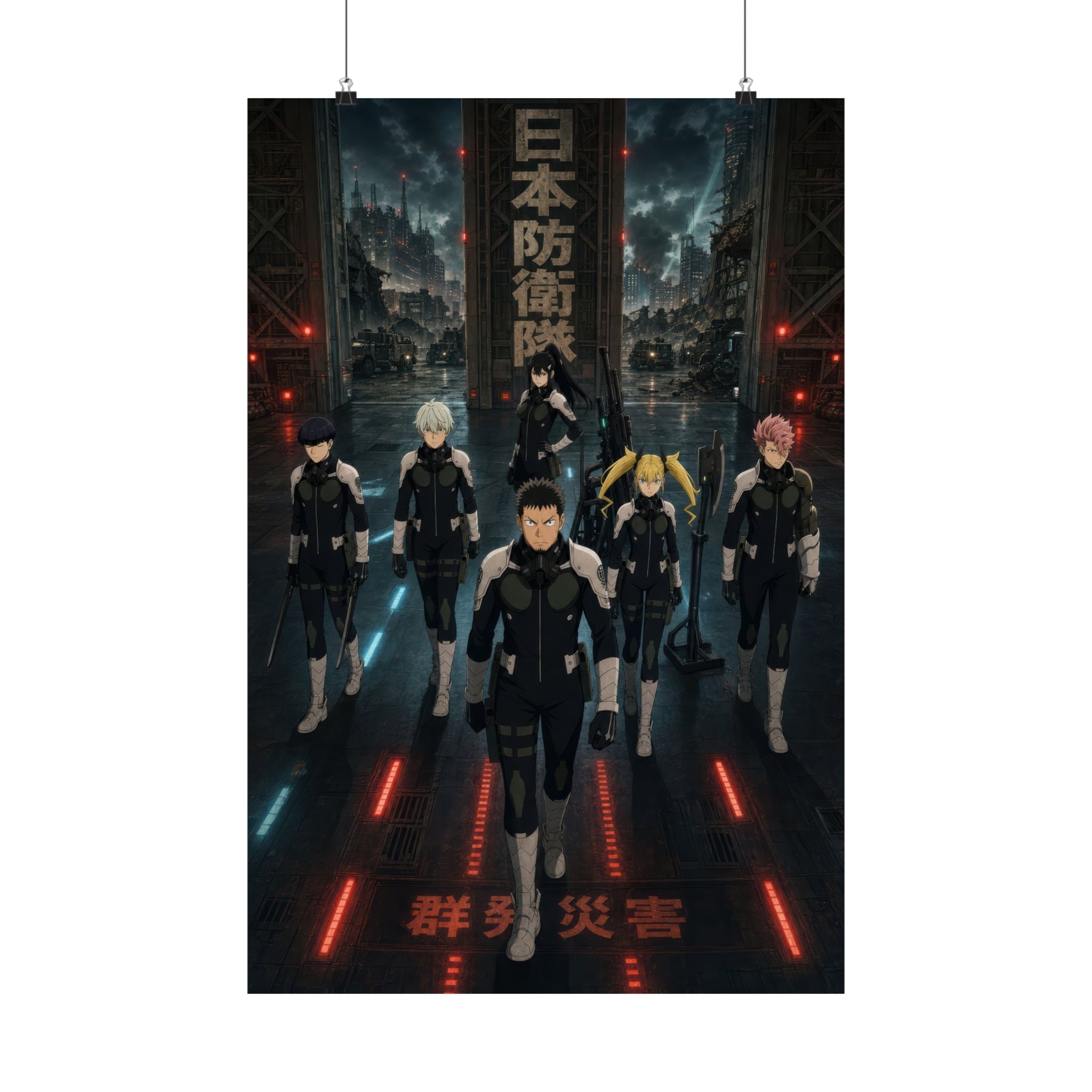 Kaiju No. 8 Kj8 C03 Main Cast Defense Force Deployment Anime Key Art Anime Poste