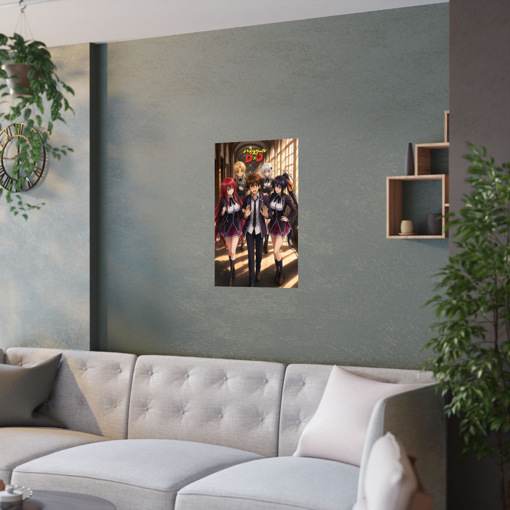 High School DxD P17 Issei Hallway Harem Anime Poster