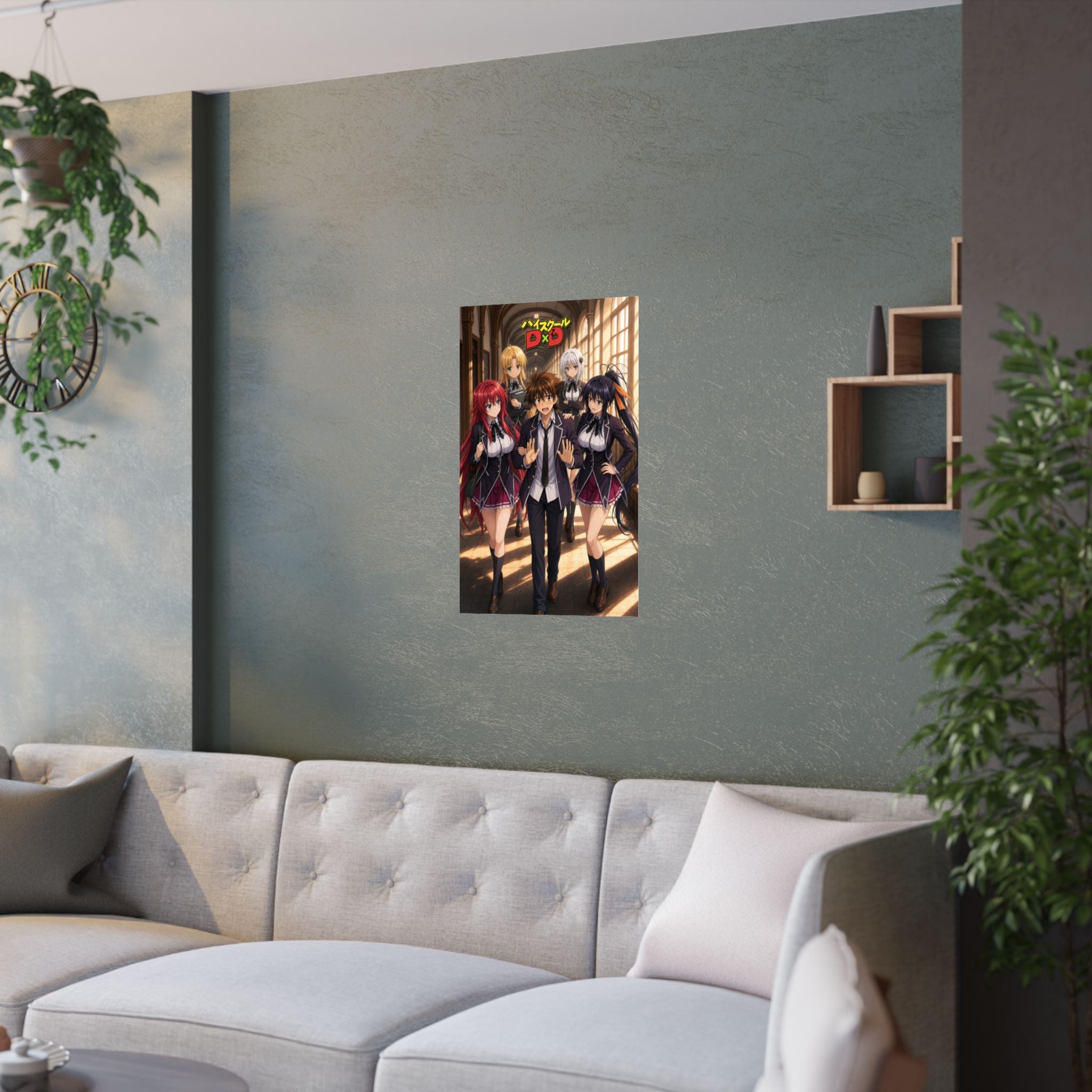 High School DxD P17 Issei Hallway Harem Anime Poster