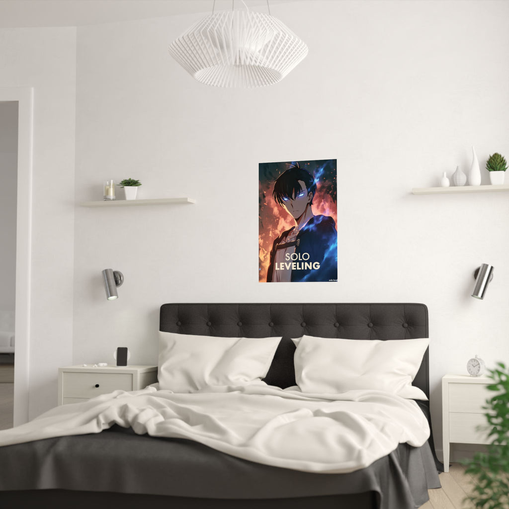 Solo Leveling Jinwoo Cave Anime Poster