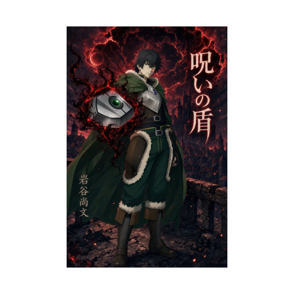 The Rising of the Shield Hero Naofumi Curse Shield Anime Movie Key Art Anime Pos