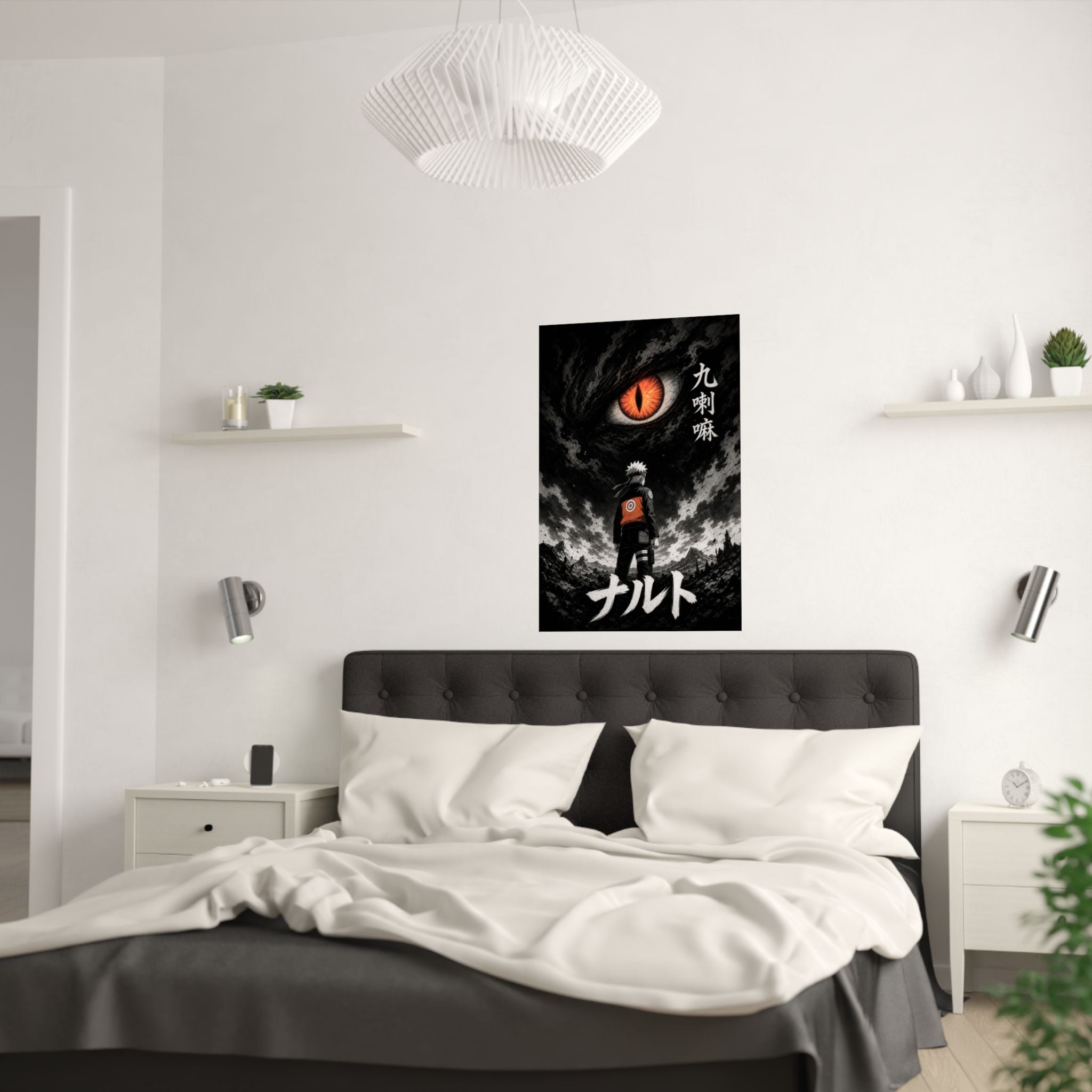 Naruto Nrw01 Naruto Kurama Bw Minimal Winner Format Anime Poster