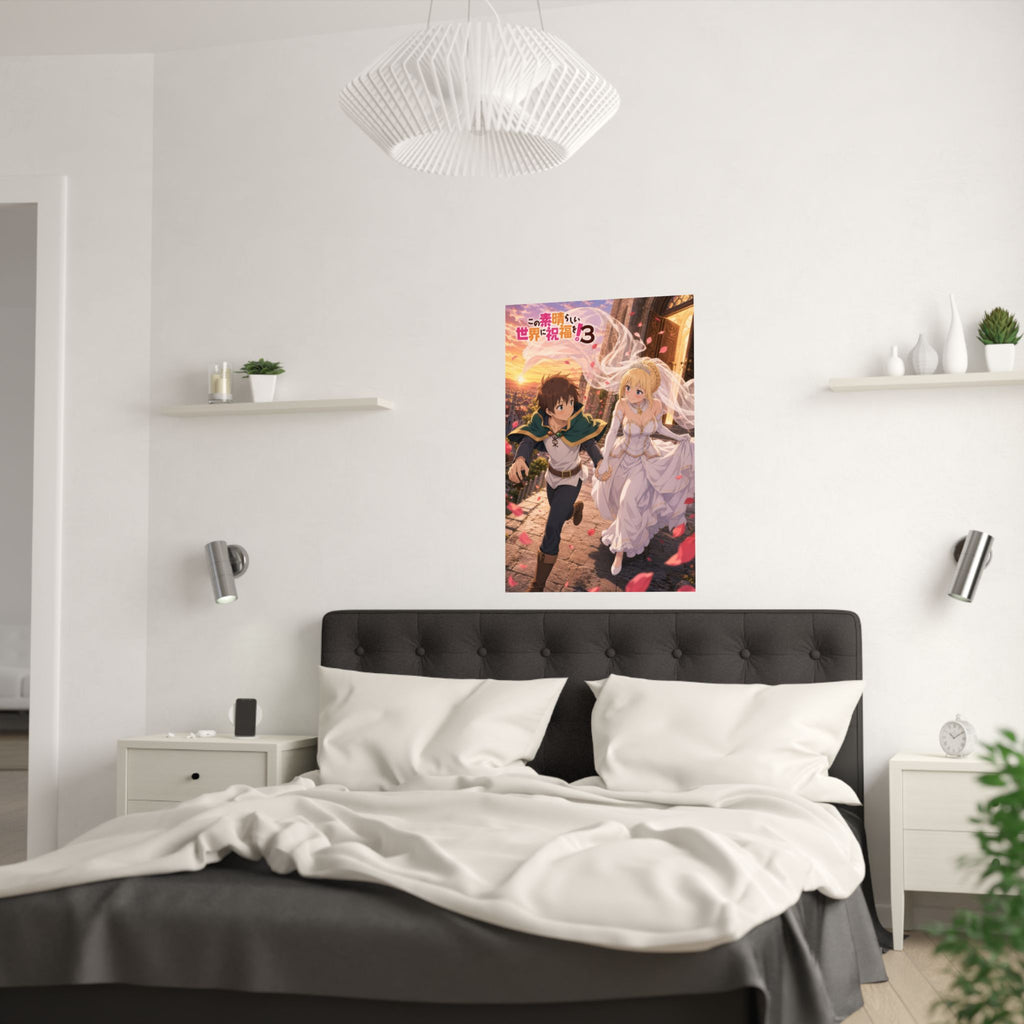 KonoSuba Romantic Duos R12 Darkness Kazuma Escape Anime Poster