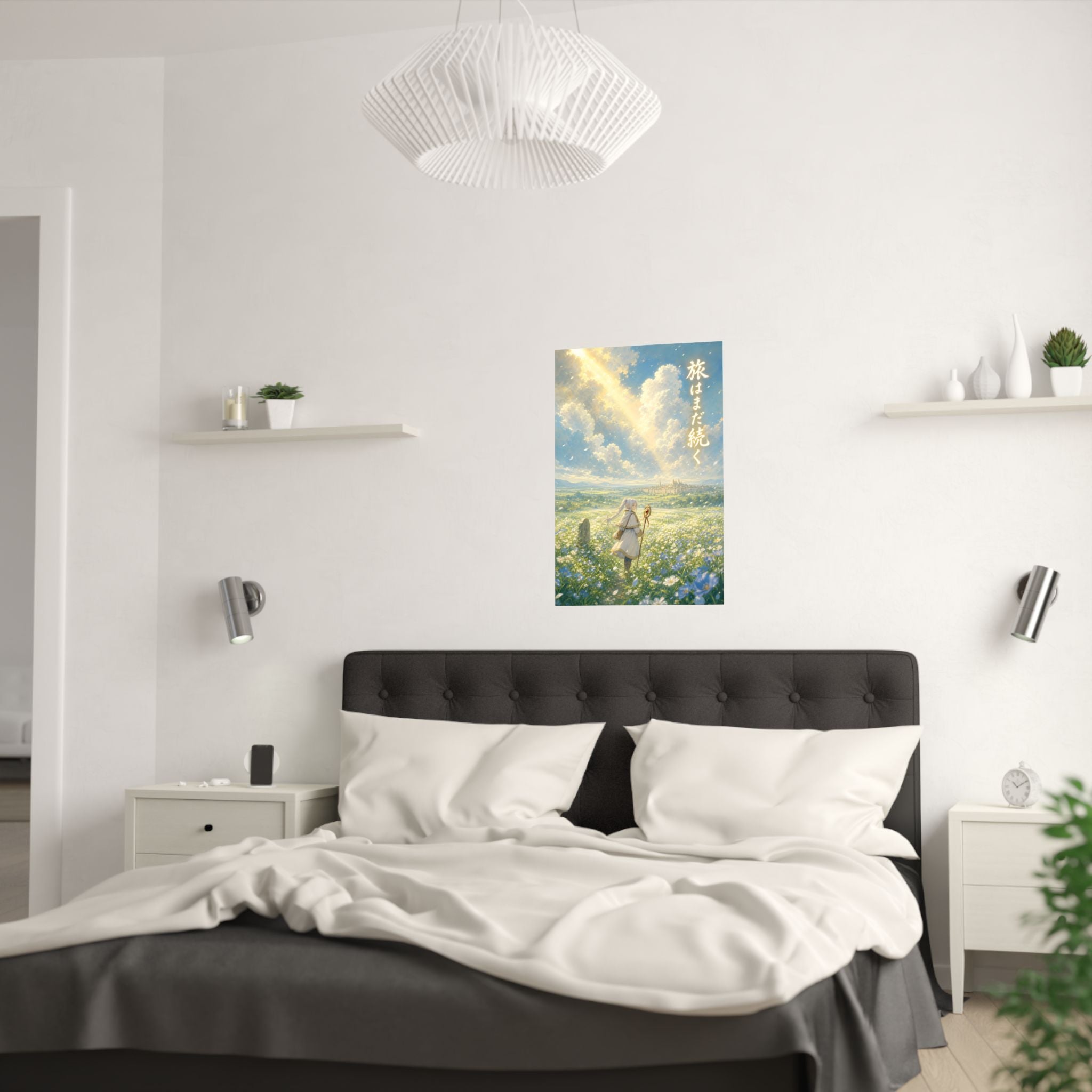 Frieren Fr01 Flower Field Anime Poster
