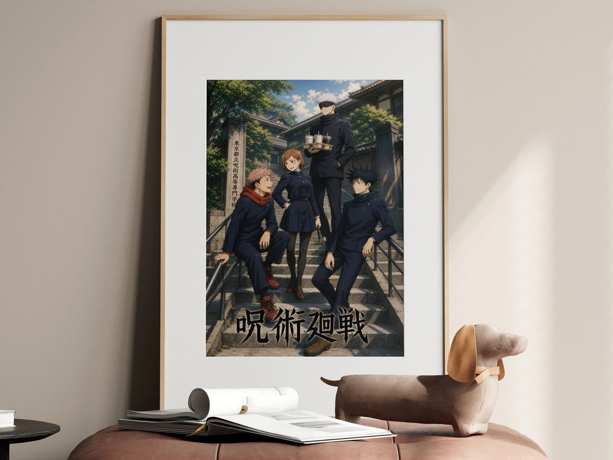 Jjk-Official-Kv-Pilot Core-Four-School-Stairs Gpt-Image-2 Pixazo Medium V01 Anim