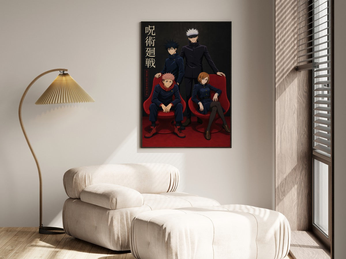 Jjk-Official-Kv-Pilot Core-Four-Chair-Red Gpt-Image-2 Pixazo Medium V01 Anime Po