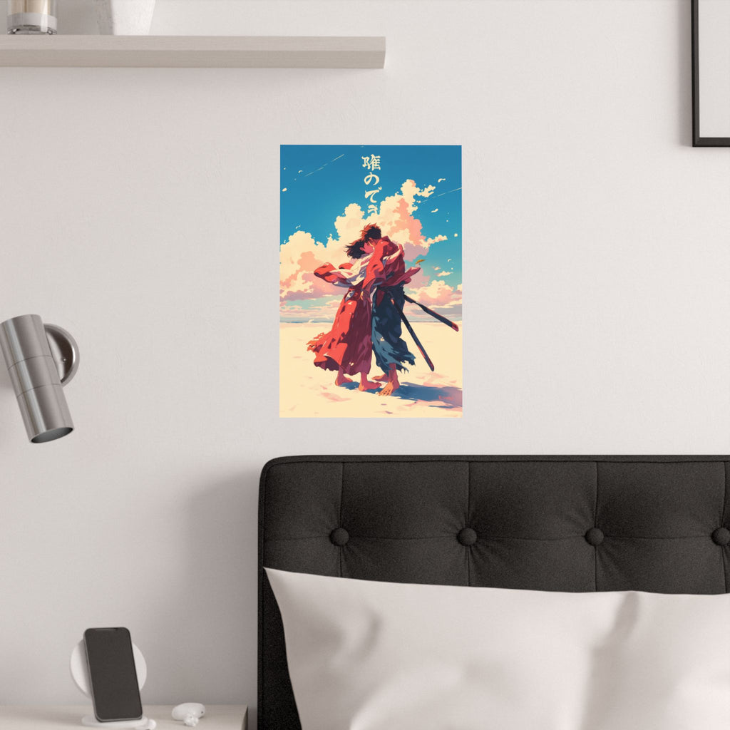 Love - Couple on the Beach Anime Poster