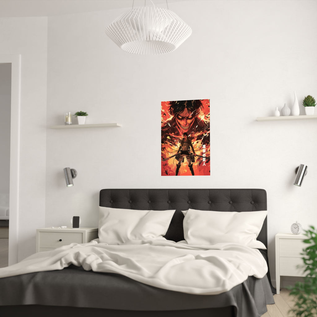Eren Jaeger Attack on Titan Anime Poster