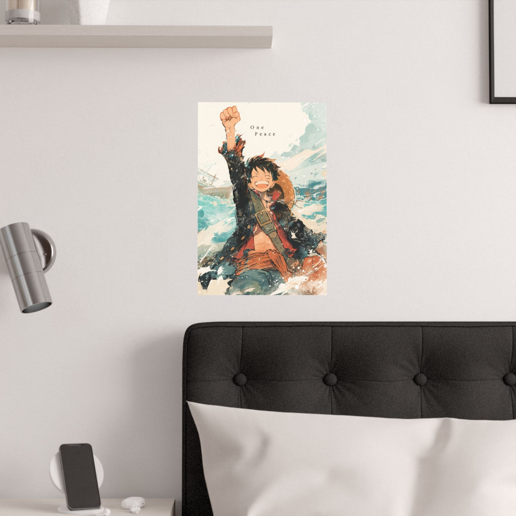 One Piece Luffy Water Anime Poster