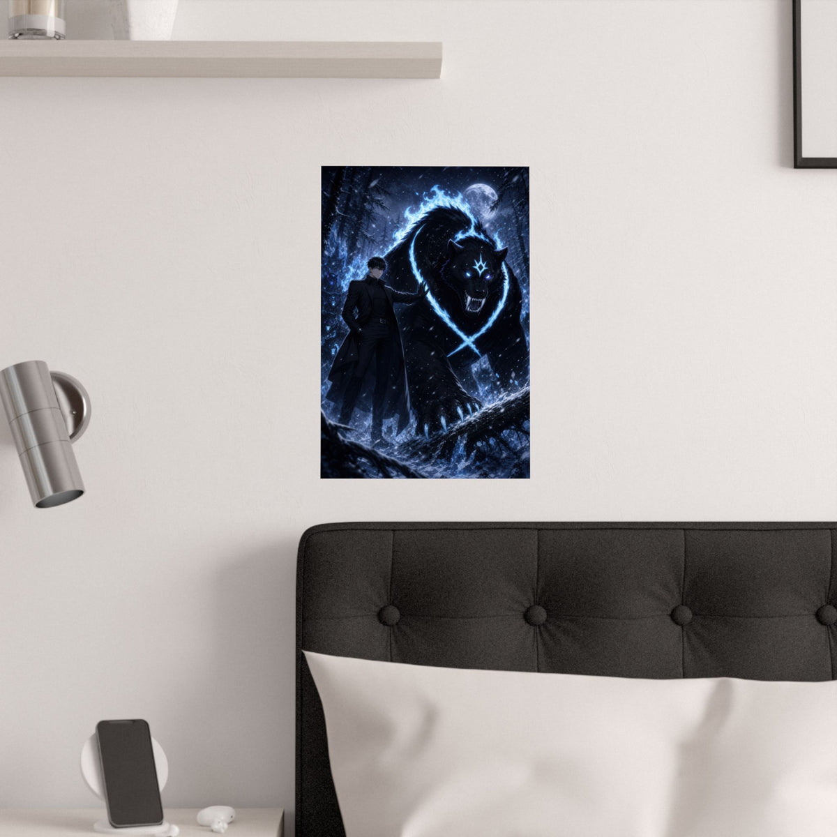 Solo Leveling Sl55 Jinwoo Tank Red Gate Alpha Anime Poster
