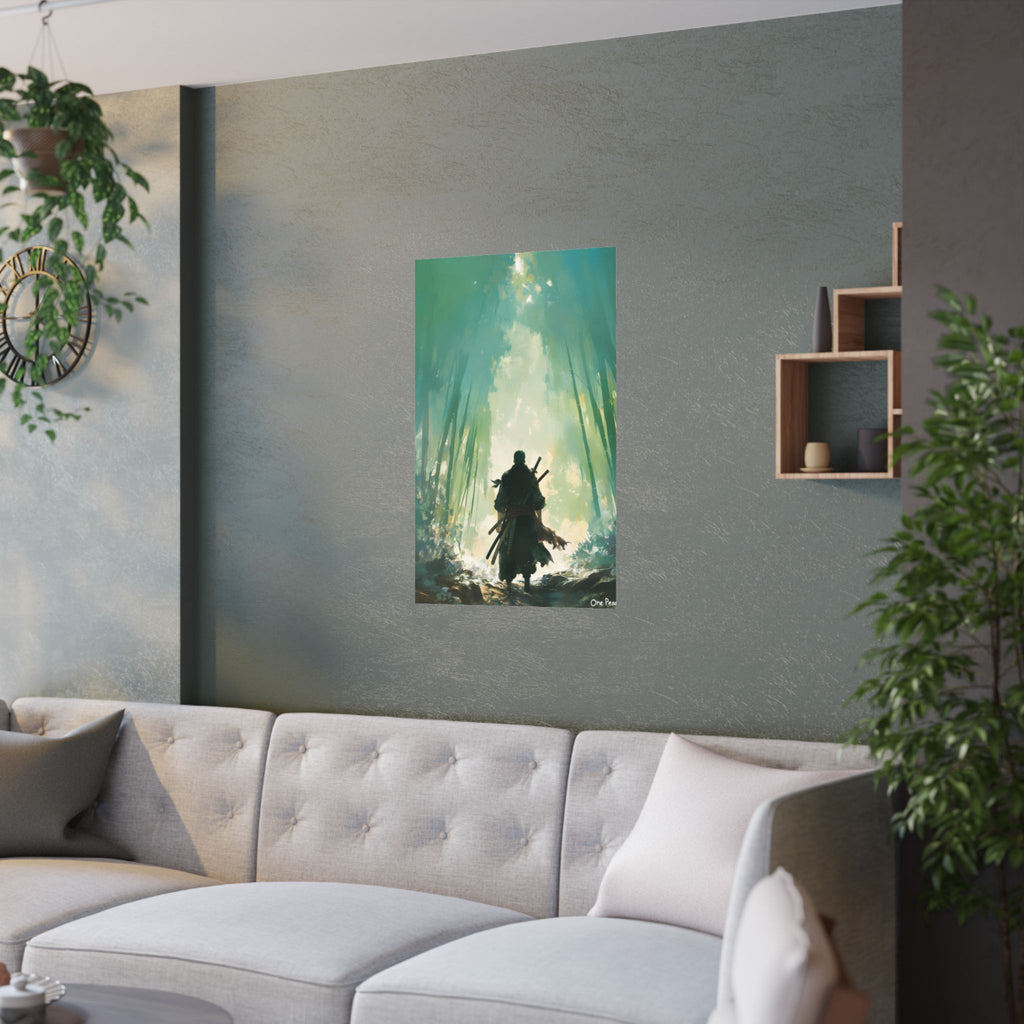 One Piece Roronoa Zoro Forest Anime Poster