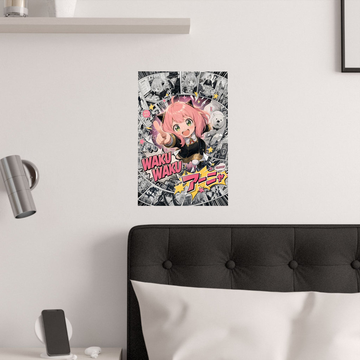 Anya Waku Waku Manga Collage Spy x Family Anime Poster