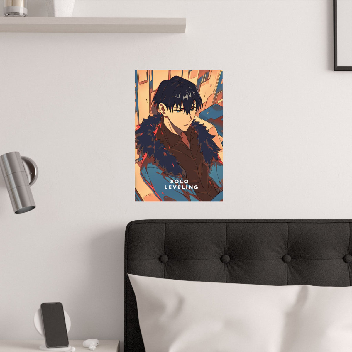Solo Leveling Jinwoo Lounging Anime Poster