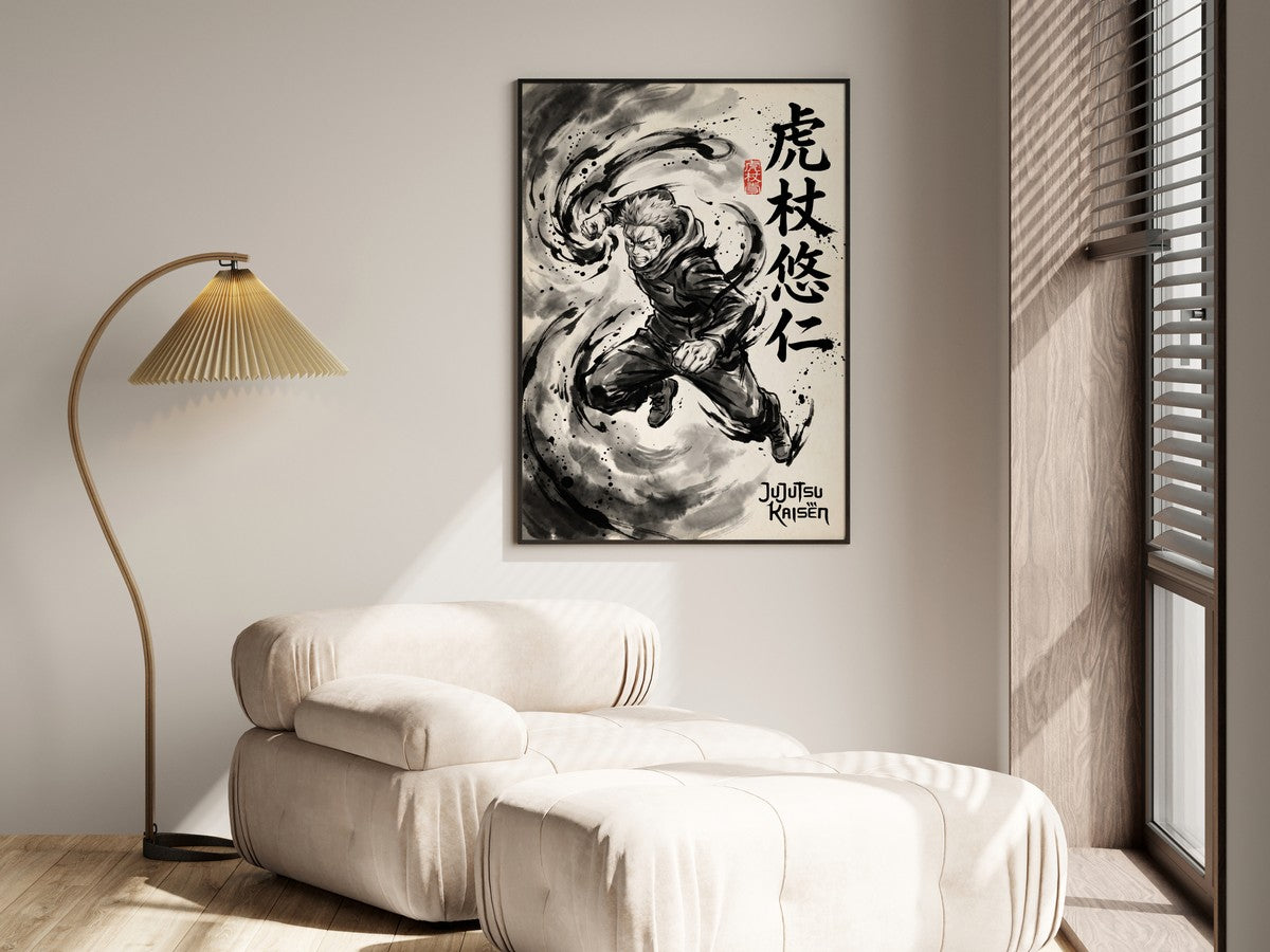 Jujutsu Kaisen Yuji Itadori Black Flash Anime Poster