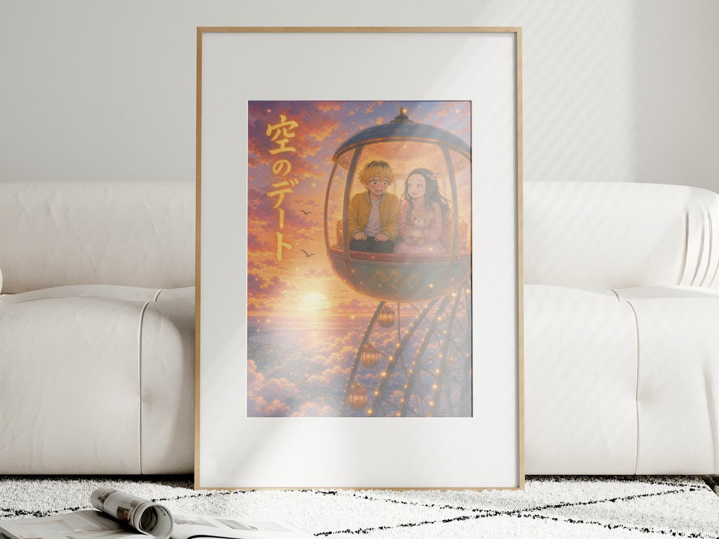 Demon Slayer Zenitsu Nezuko Dreamy Ferris Wheel Anime Poster