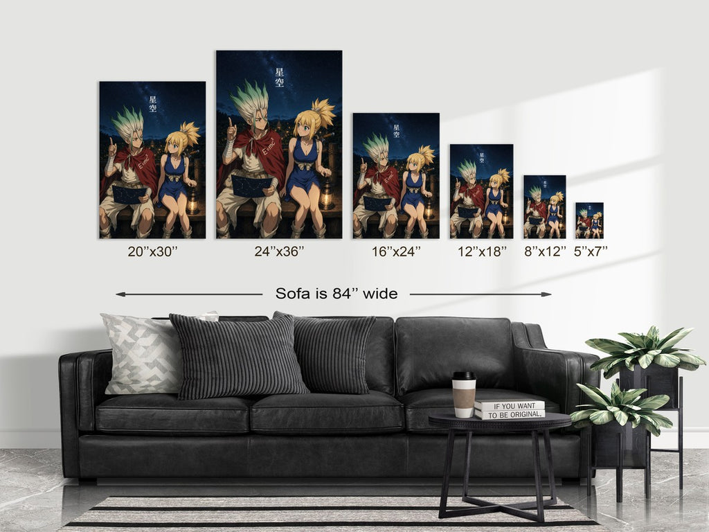 Poster on sofa