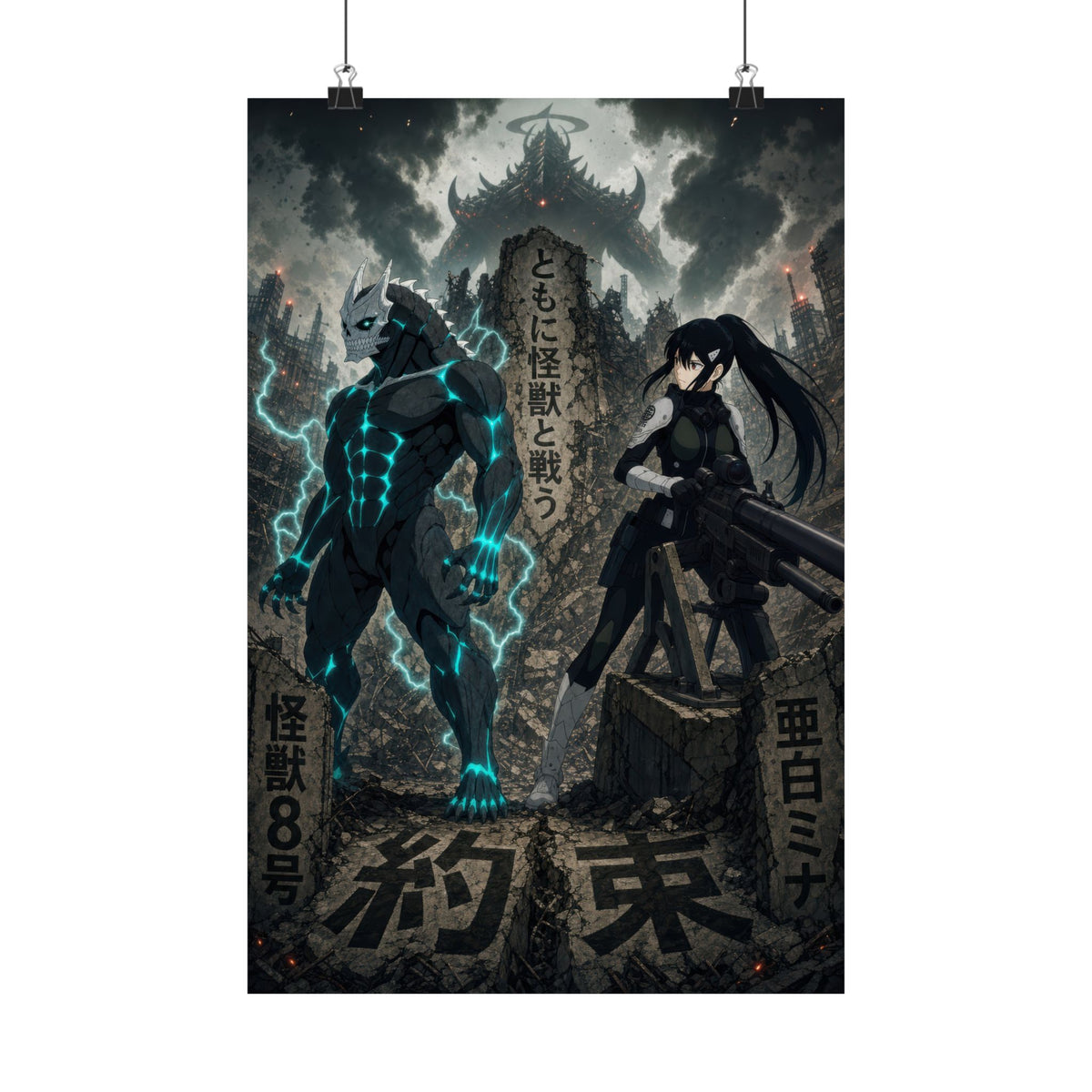 Kaiju No. 8 Kj8 F02 Kafka Mina Side By Side Fandom Canon Anime Poster