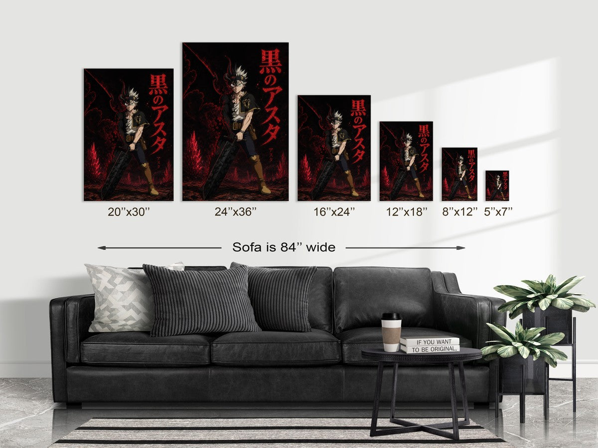 Poster on sofa