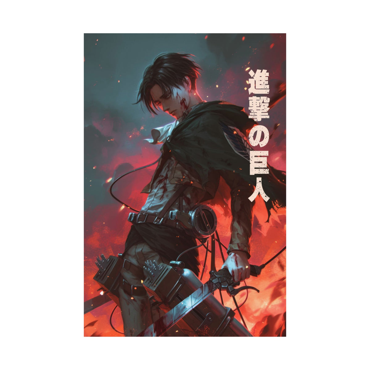 Attack on Titan Levi Ackerman AOT Anime Poster