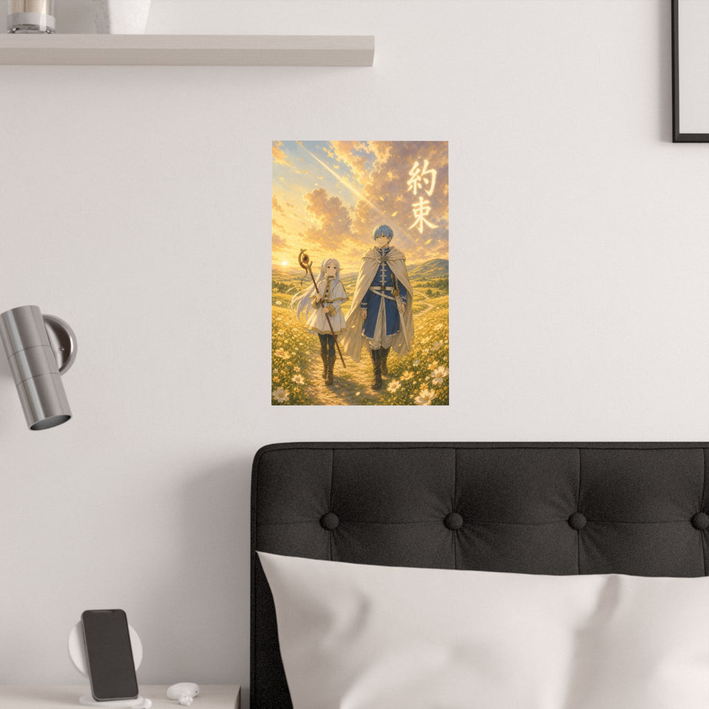 Frieren Fr17 Himmel Golden Field Anime Poster