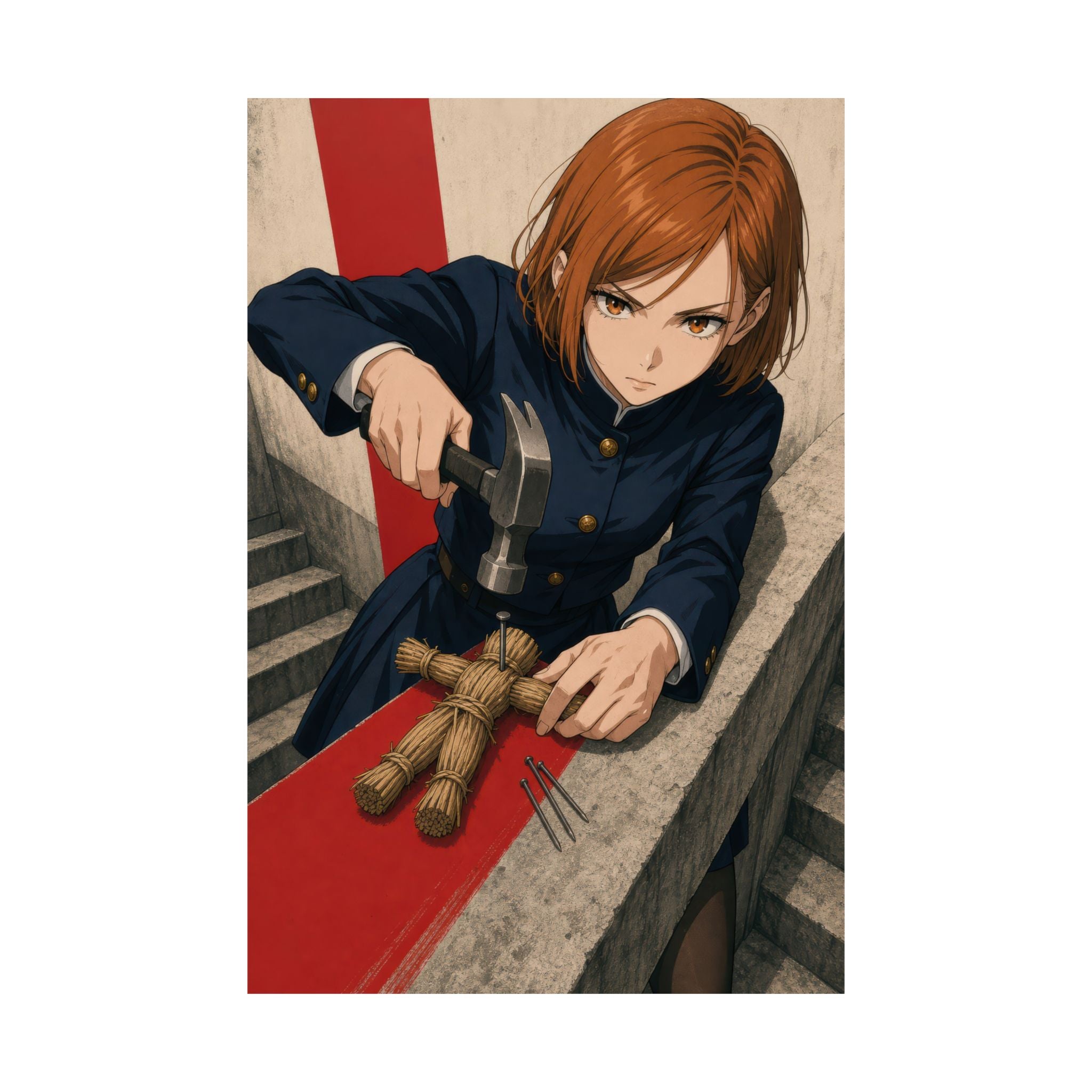 Jujutsu Kaisen Nobara Resonance Concrete Action Editorial Anime Poster