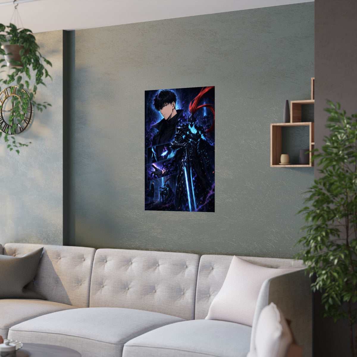 Solo Leveling Sl59 Jinwoo Igris Anime Editorial Anime Poster