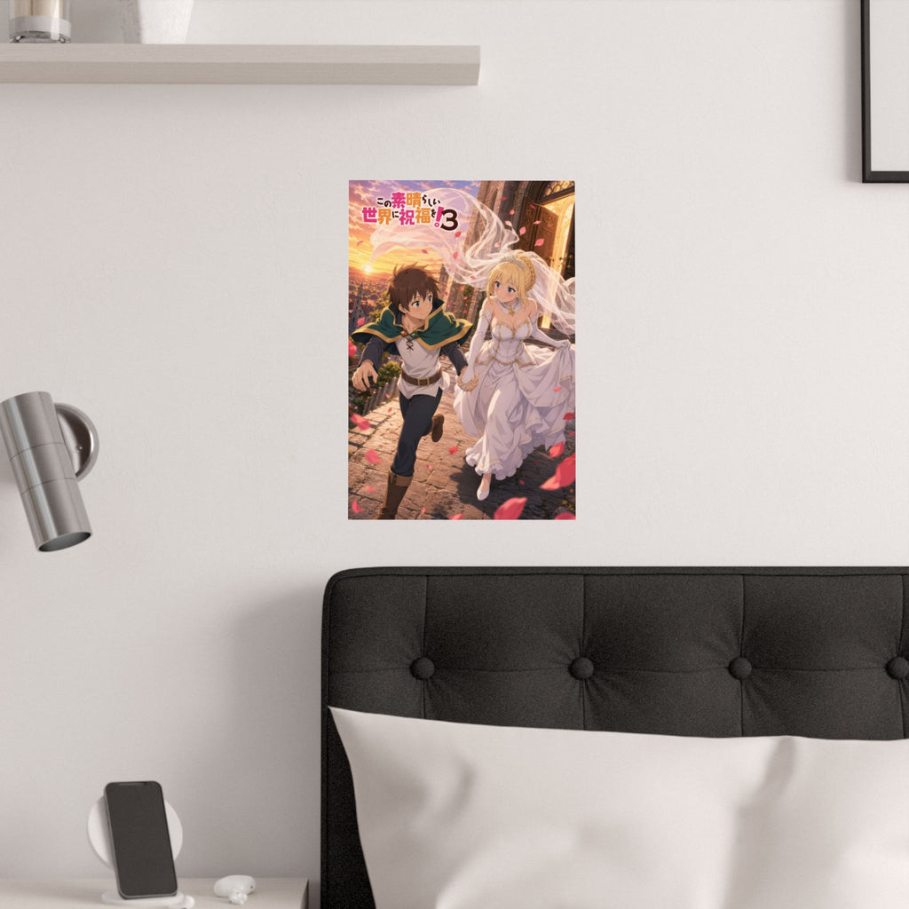 KonoSuba Romantic Duos R12 Darkness Kazuma Escape Anime Poster