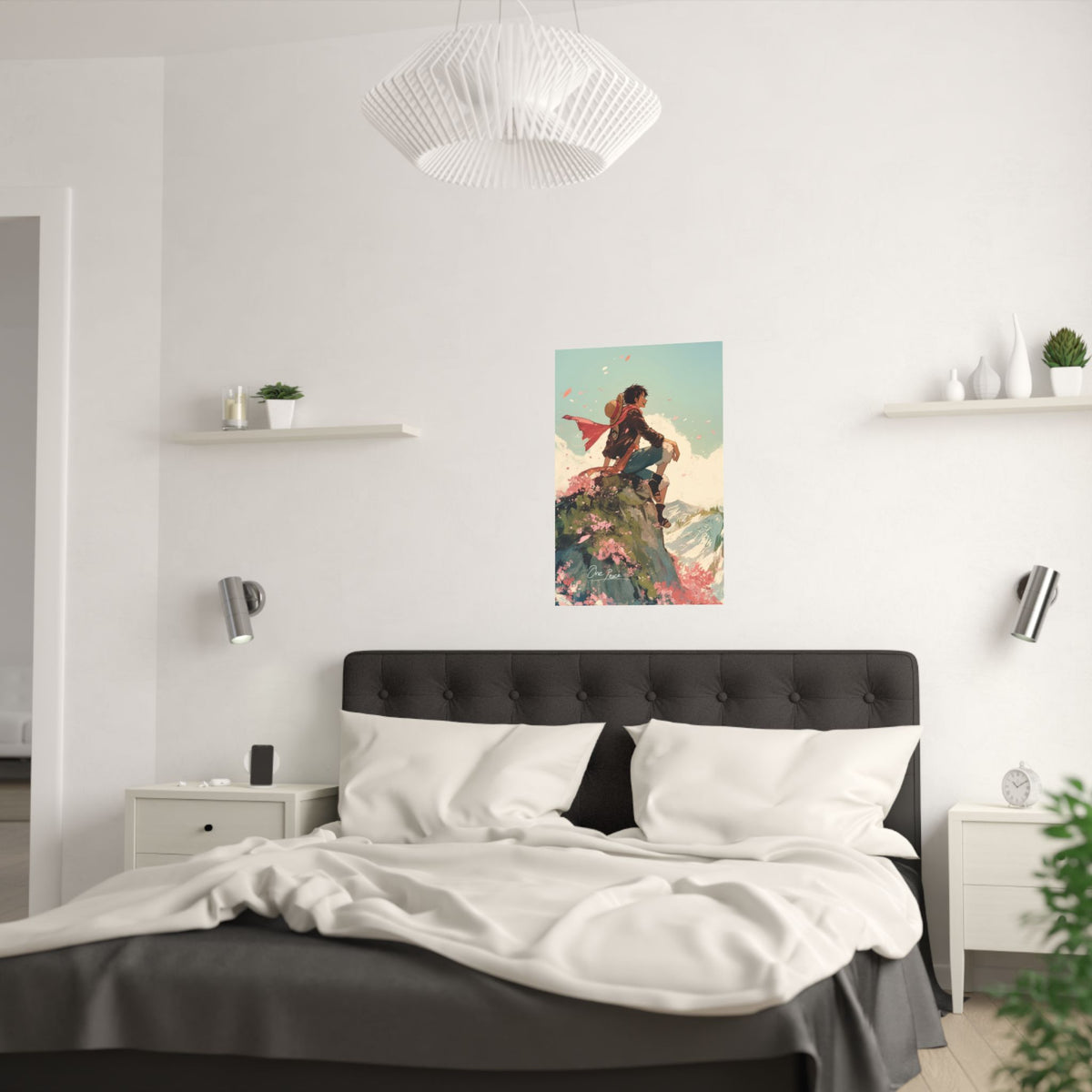 One Piece Luffy Cliff Anime Poster