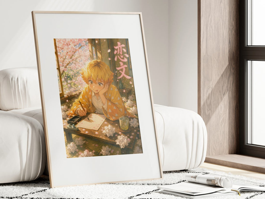 Demon Slayer Zenitsu Ghibli Set Love Letter Anime Poster