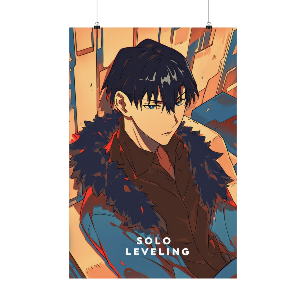 Solo Leveling Jinwoo Lounging Anime Poster