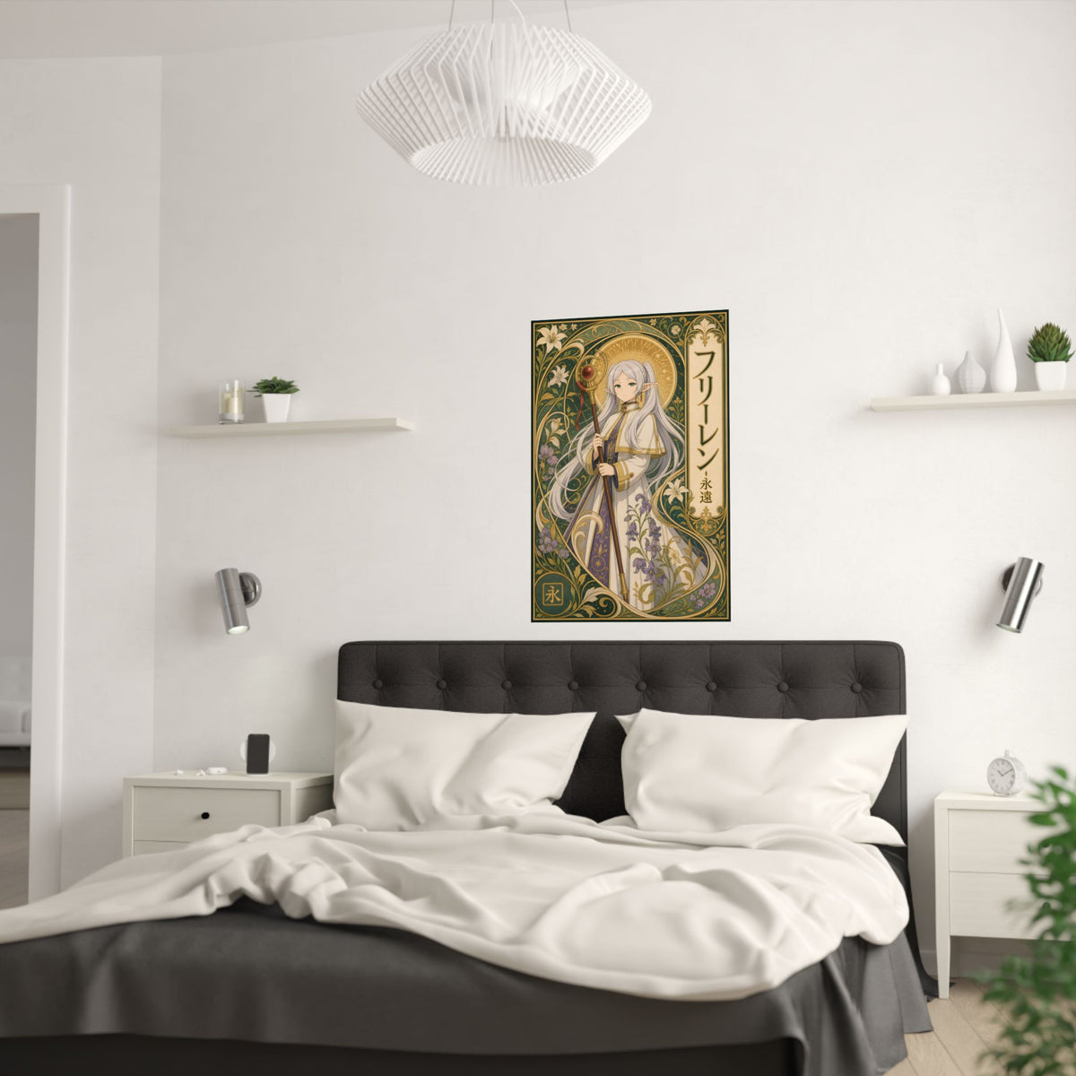 Frieren Fr13 Art Nouveau Anime Poster