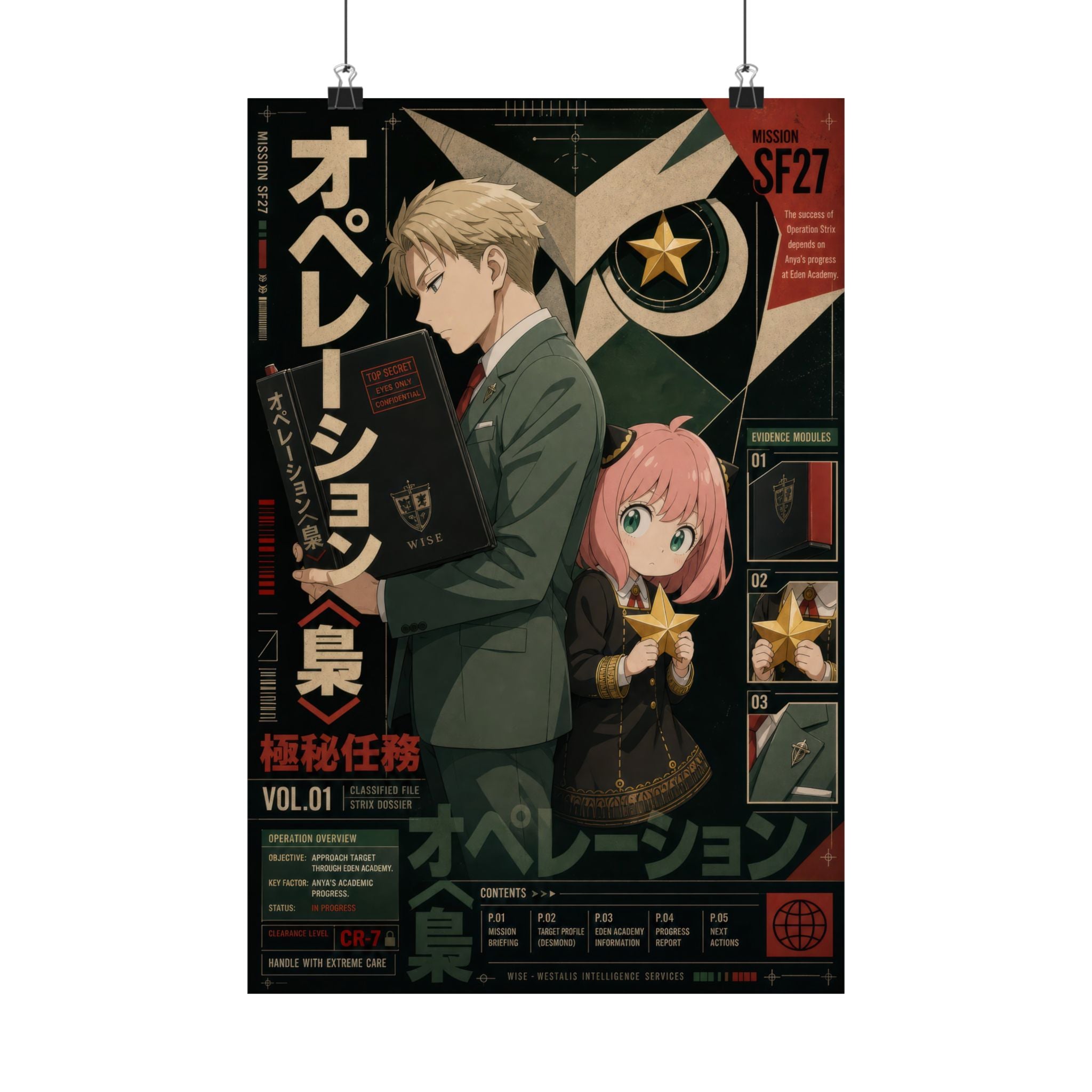 Operation Spy x Family Anime Poster Operation Strix Loid Anya Wall Art