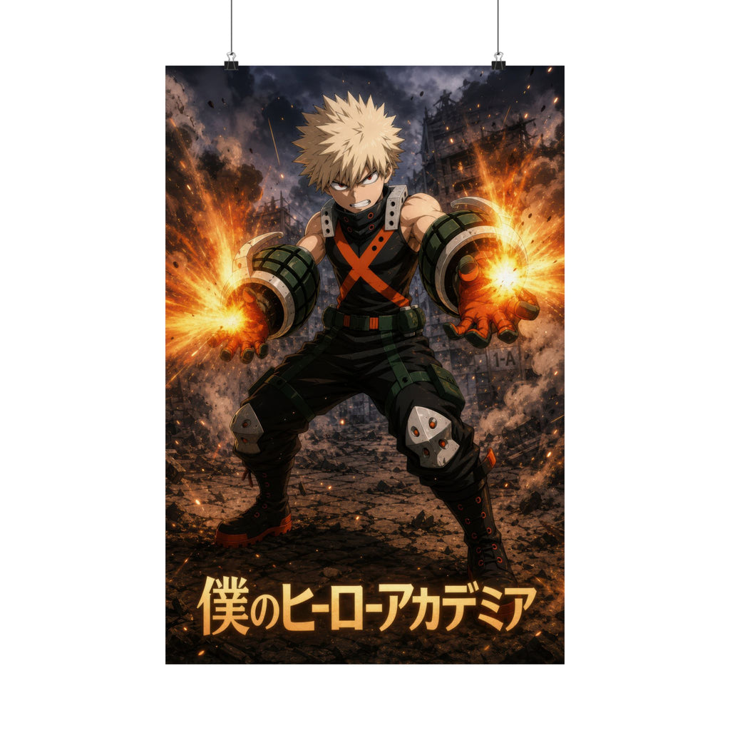 My Hero Academia G2 Bakugo Explosion Anime Poster