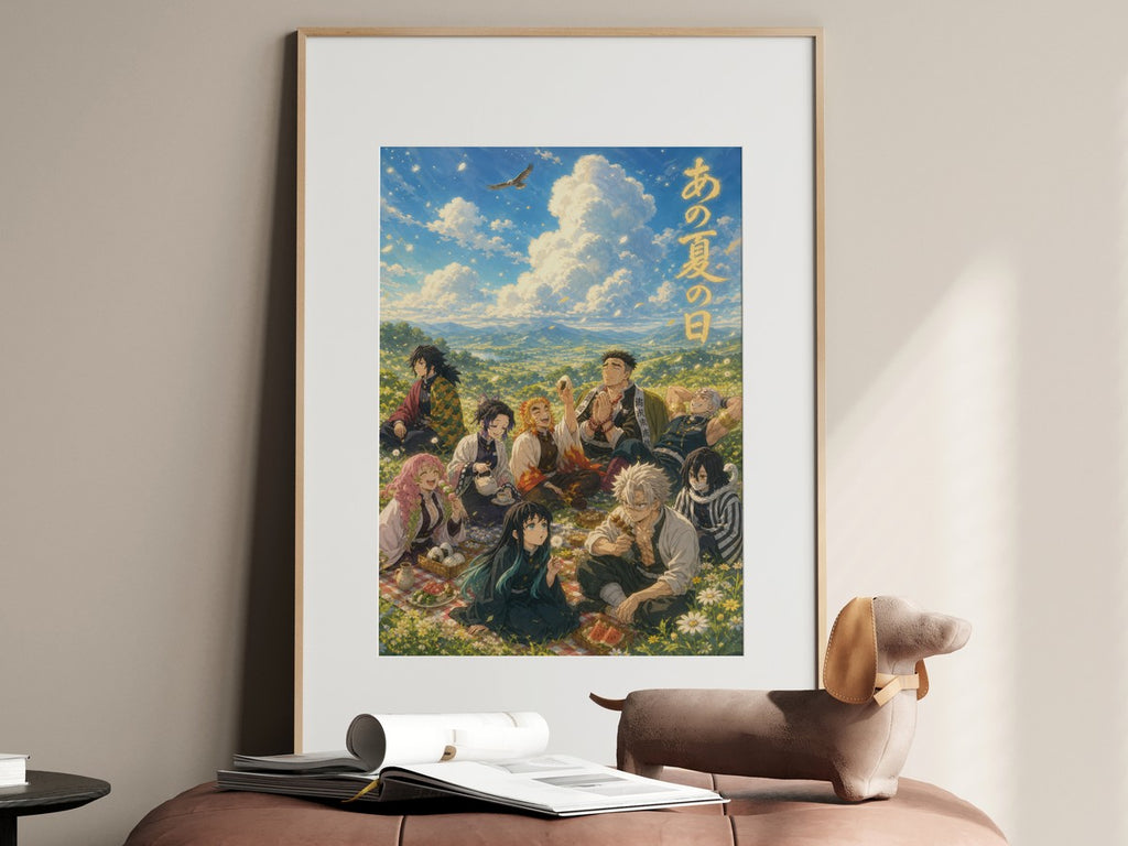 Demon Slayer Nine Hashira Dreamy Summer Picnic Anime Poster
