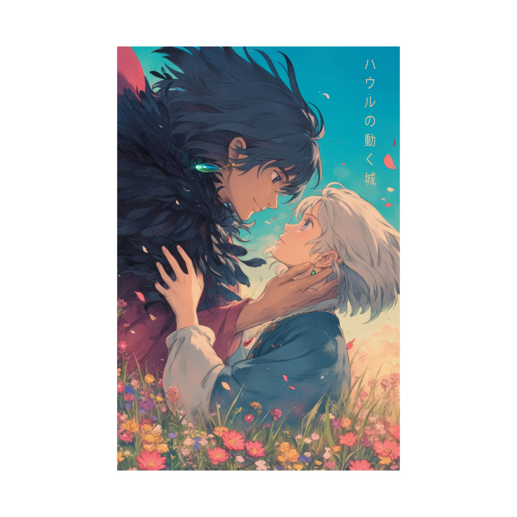 Howls Moving Castle Howl Holding Sophie Anime Poster
