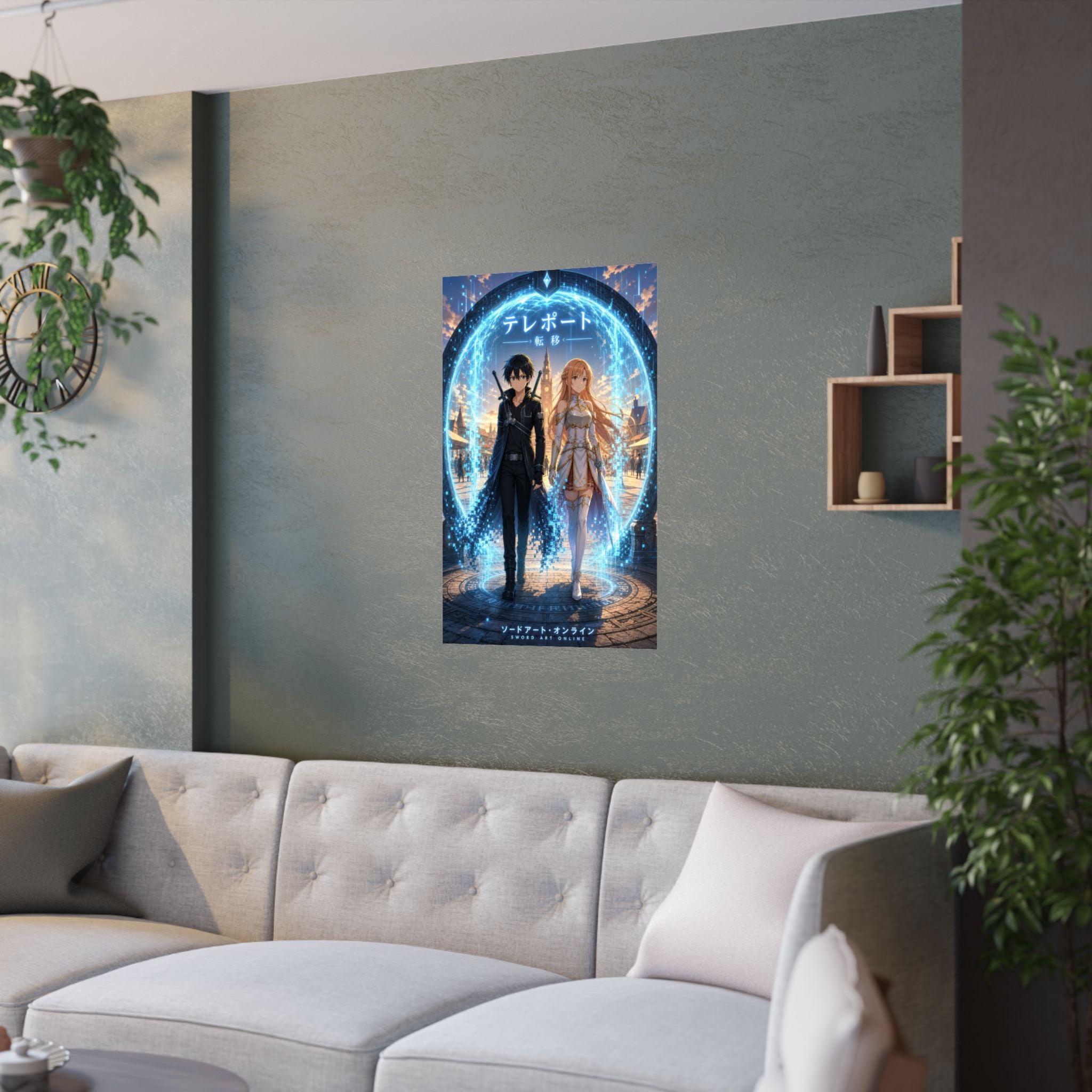 Sword Art Online Sao09 Teleport Gate Plaza Dark Fantasy Key Visual Anime Poster