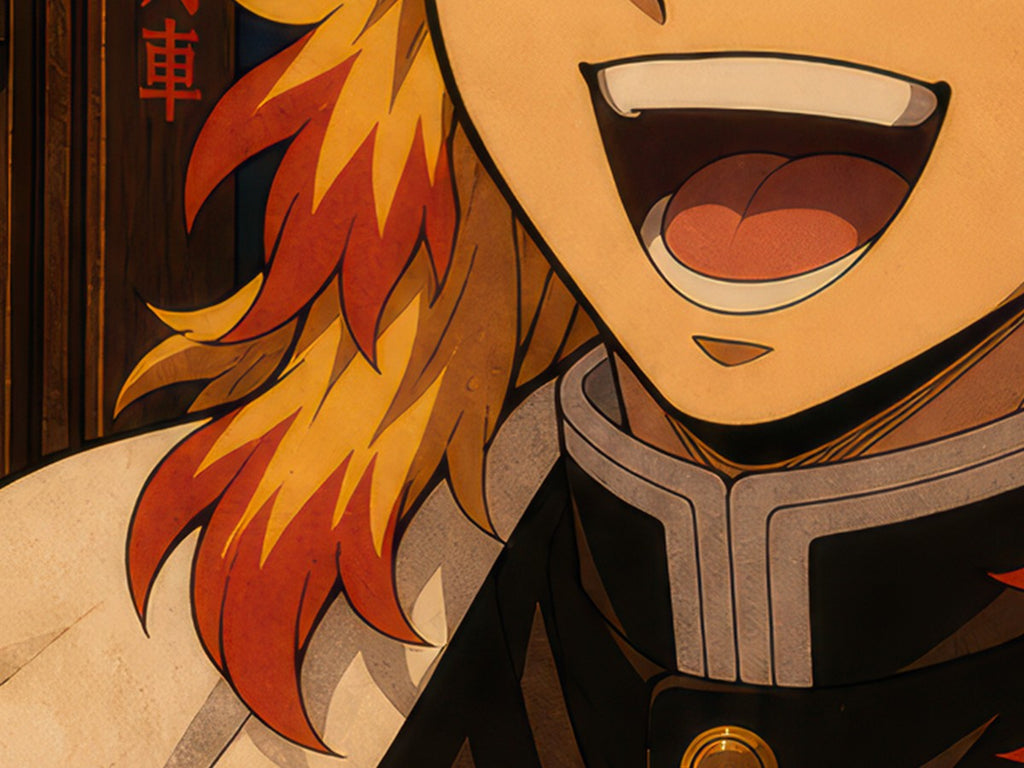 Demon Slayer Rengoku Umai Retro Railway Food Editorial Anime Poster