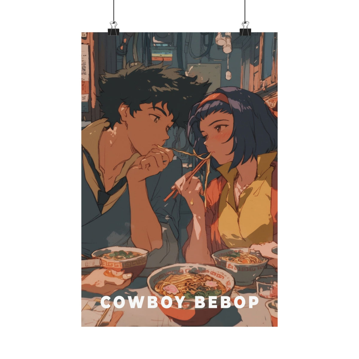 Cowboy Bebop Cowboybebop Spike and Faye Ramen Anime Poster