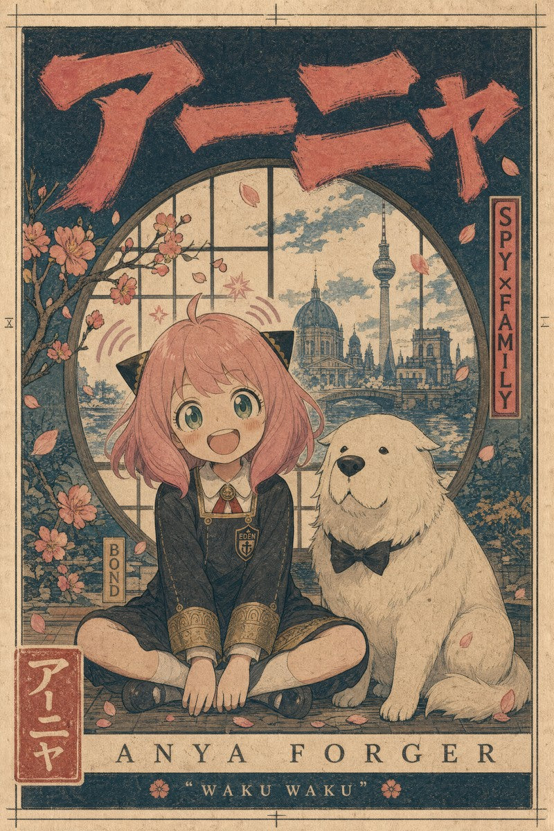 Spy x Family Anya Bond Window Seat Anime Poster