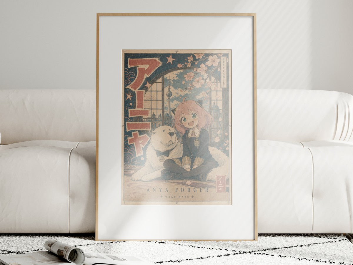 Spy x Family Anya Bond Waku Waku Anime Poster