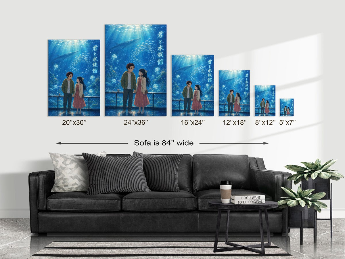 Demon Slayer Tanjiro Kanao Dreamy Aquarium Date Anime Poster