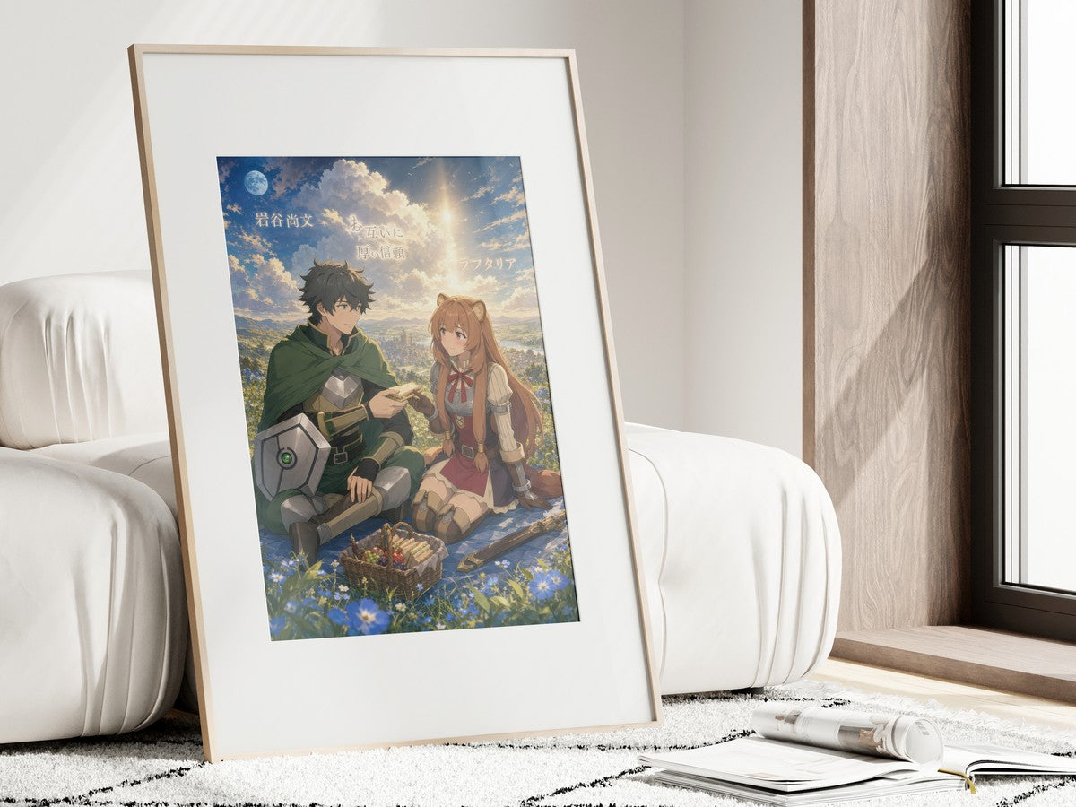 The Rising of the Shield Hero Romance Plus Blue Moon Picnic Anime Poster