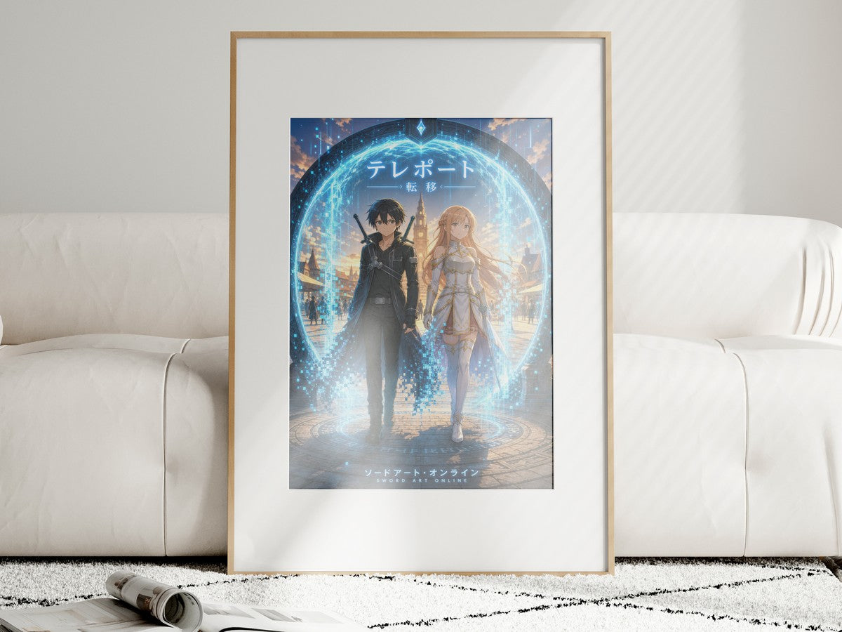 Sword Art Online Sao09 Teleport Gate Plaza Dark Fantasy Key Visual Anime Poster